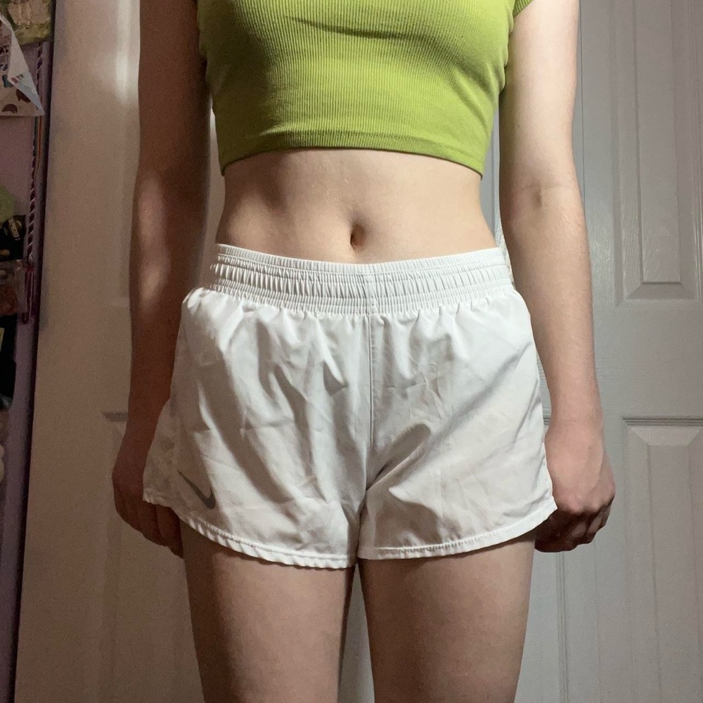 White Nike Athletic Shorts - Lightweight Casual Workout Shorts